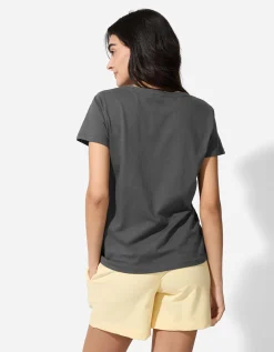 Ever Me T-shirt - Glitterprint - donkergrijs Fashion