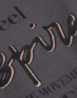 Ever Me T-shirt - Glitterprint - donkergrijs Sale