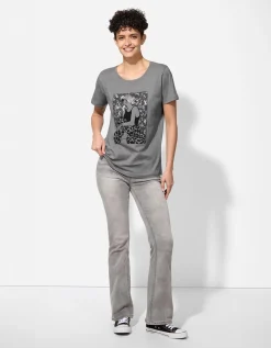 Ever Me T-shirt - Glitterprint - grijs Hot