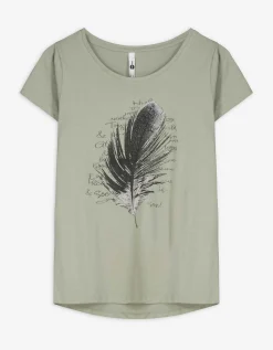 Ever Me T-shirt - Glitterprint - groen Discount