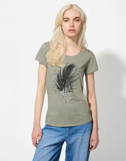 Ever Me T-shirt - Glitterprint - groen Discount