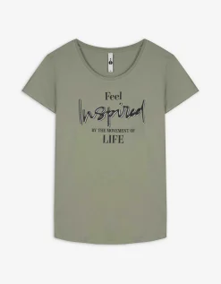 Ever Me T-shirt - Glitterprint - lichtgroen Discount