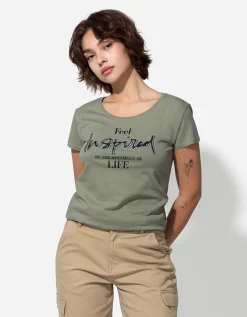 Ever Me T-shirt - Glitterprint - lichtgroen Discount