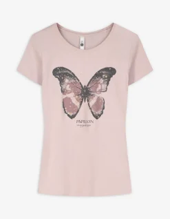 Ever Me T-shirt - Glitterprint - lila Hot