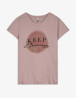 Ever Me T-shirt - Glitterprint - lila Hot