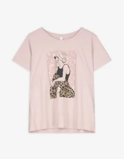 Ever Me T-shirt - Glitterprint - lila Discount