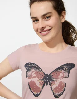 Ever Me T-shirt - Glitterprint - lila Hot
