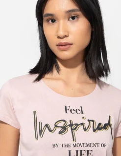 Ever Me T-shirt - Glitterprint - roze Clearance