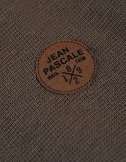 Jean Pascale T-shirt - Knoopsluiting - lichtbruin Clearance