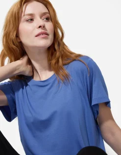 Page One Active T-shirt - LENZING&trade; ECOVERO&trade; - blauw Outlet