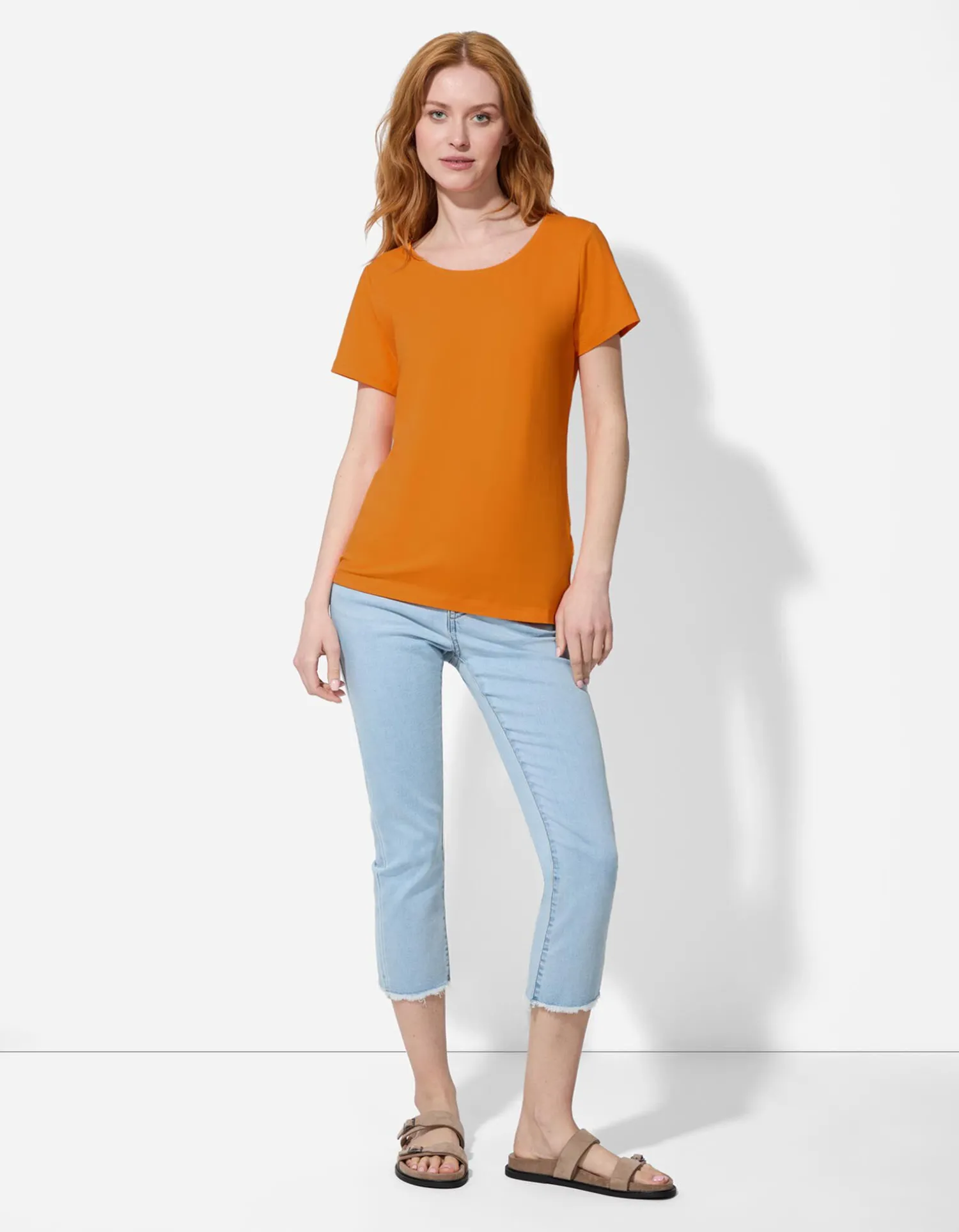 Ever Me T-shirt - Met stretch - oranje Hot