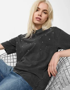 Page One T-shirt - Met studs - donkergrijs Best