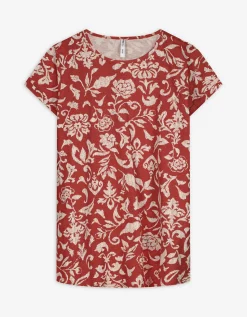 Maxi Blue T-shirt - Motief all-over - donkerrood Best