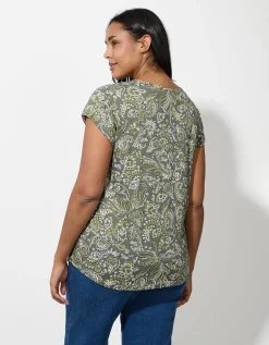 Maxi Blue T-shirt - Motief all-over - groen Sale