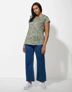 Maxi Blue T-shirt - Motief all-over - groen Sale