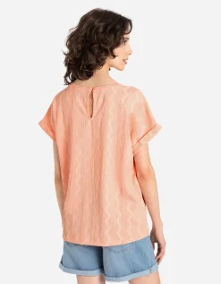 Takko T-shirt - Mouwen met vaste omslag - oranje Best