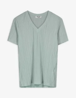 Takko T-shirt - Plooien - lichtgroen Online