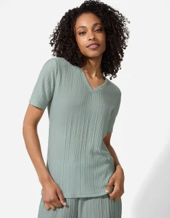 Takko T-shirt - Plooien - lichtgroen Online