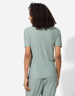 Takko T-shirt - Plooien - lichtgroen Online