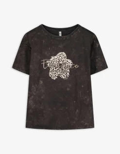 Page One T-shirt - Print - donkergrijs Sale