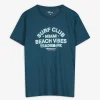 Jean Pascale T-shirt - Print - turkoois Clearance