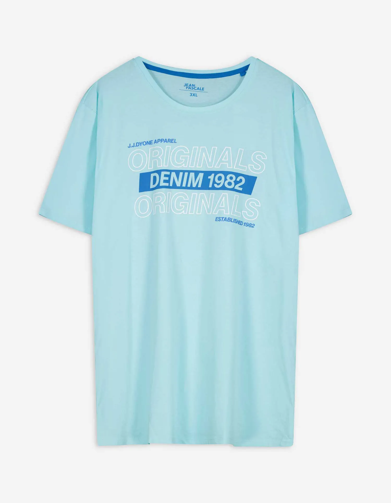 Jean Pascale T-shirt - Print - turkoois Fashion