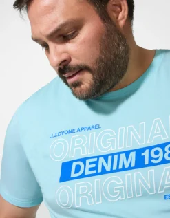 Jean Pascale T-shirt - Print - turkoois Fashion