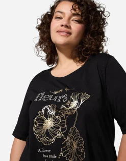 Maxi Blue T-shirt - Print - zwart Outlet