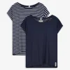 Takko T-shirt - set van 2 donkerblauw Best