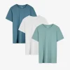 Jean Pascale T-shirt - set van 3 turkoois Sale