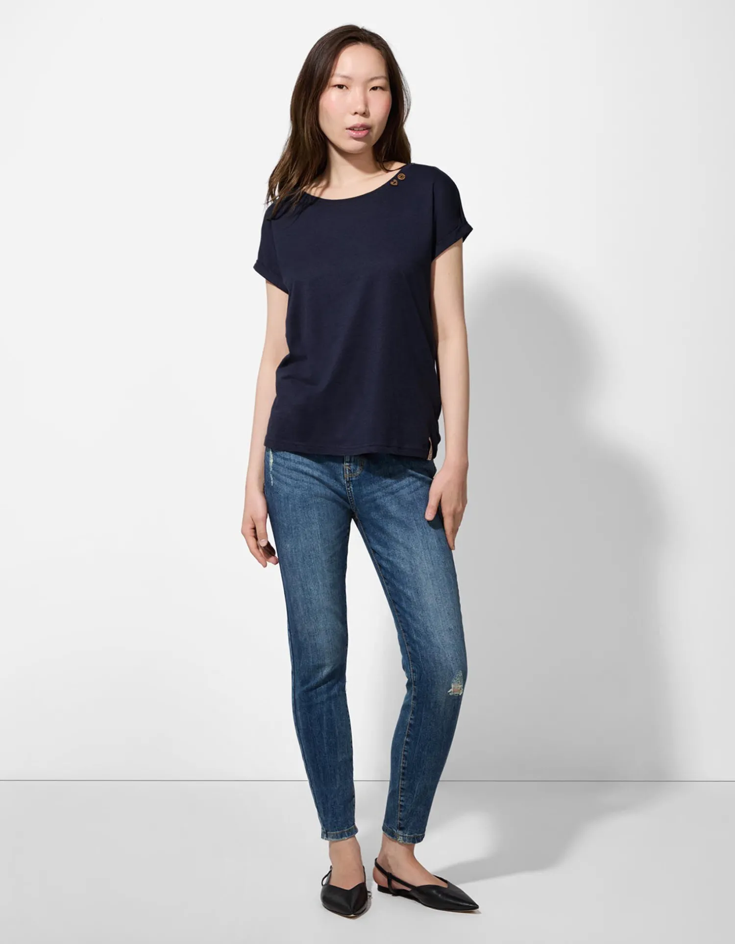 Takko T-shirt - set van 2 donkerblauw Best