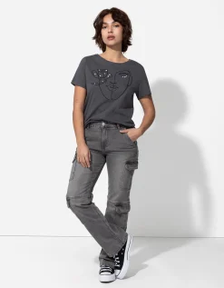 Ever Me T-shirt - Sierkraaltjes - donkergrijs Hot