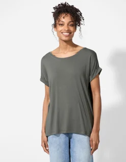 Ever Me T-shirt - Viscosemix - groen Outlet