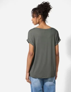 Ever Me T-shirt - Viscosemix - groen Outlet