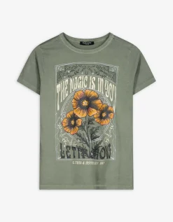 Takko T-shirt - Vooropdruk - lichtgroen Clearance