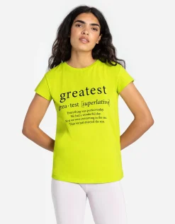 Takko T-shirt - Vooropdruk - lichtgroen Clearance