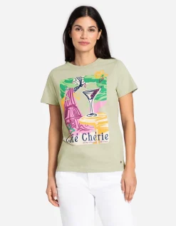 Takko T-shirt - Vooropdruk - lichtgroen Fashion
