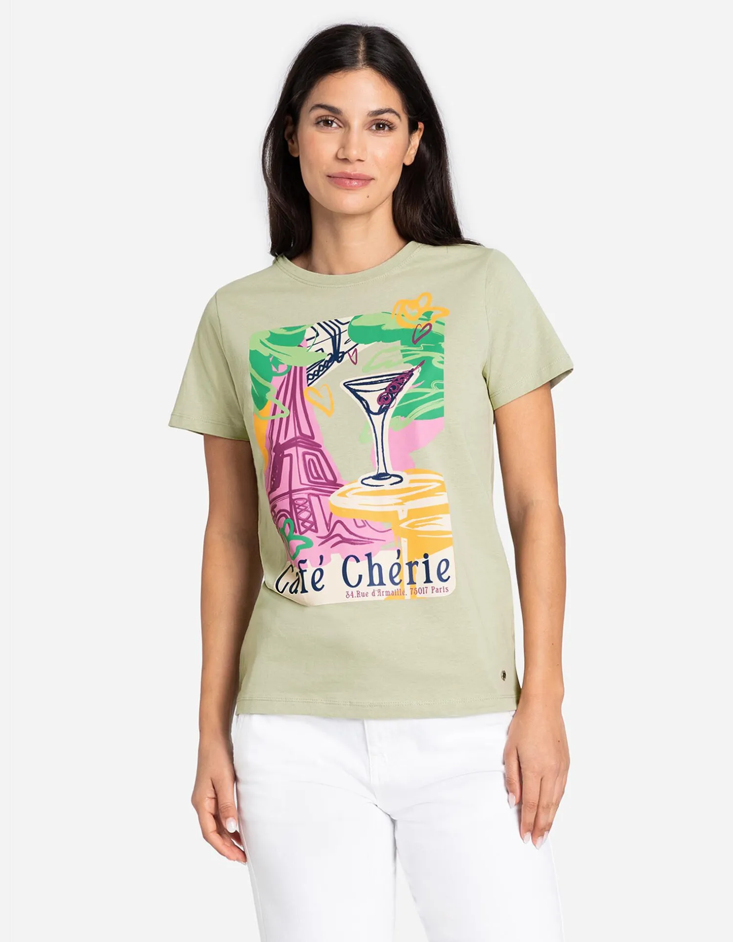 Takko T-shirt - Vooropdruk - lichtgroen Fashion