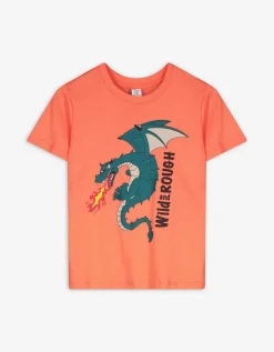 Dopodopo boys T-shirt - Vooropdruk - oranje Outlet