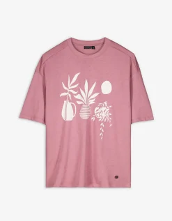 Takko T-shirt - Vooropdruk - roze Online