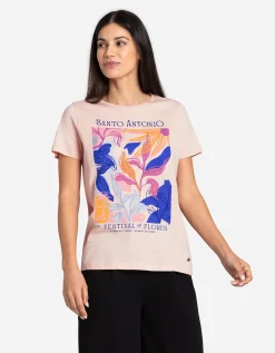 Takko T-shirt - Vooropdruk - roze Sale
