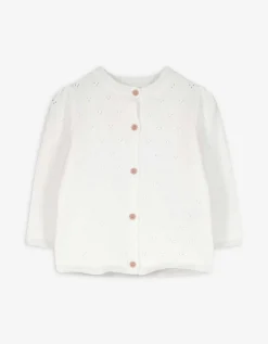 Dopodopo mini Vest - Fijn breisel - wit Clearance