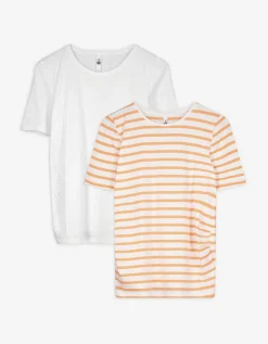 Ever Me Zwangerschapsshirt - set van 2 oranje Best